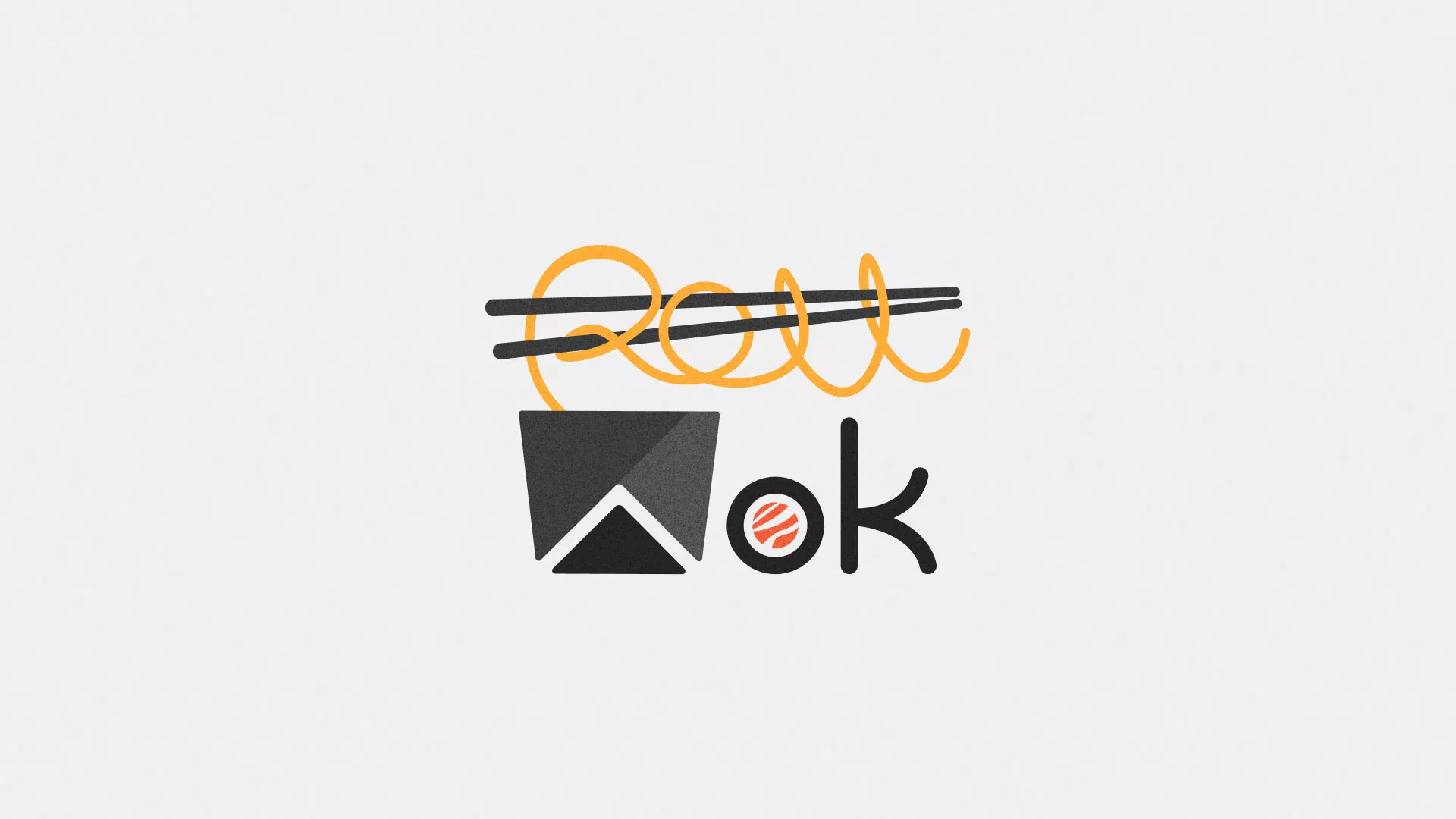 Разработка логотипа суши-бара «Roll Wok Club» в Сычёвке